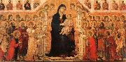 Duccio di Buoninsegna Madonna and Child Enthroned with Angels and Saints painting